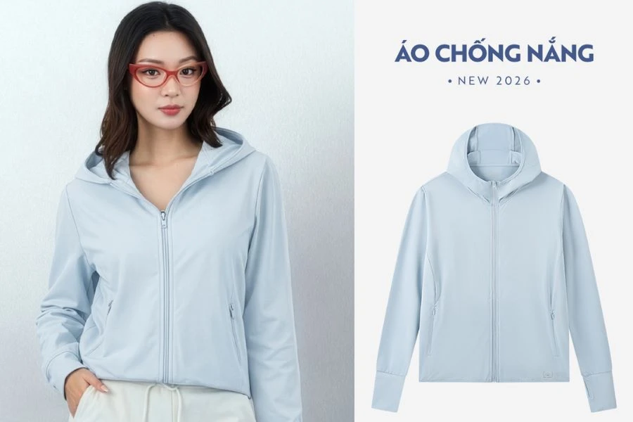 Áo chống nắng thiết kế đơn giản hiện đại